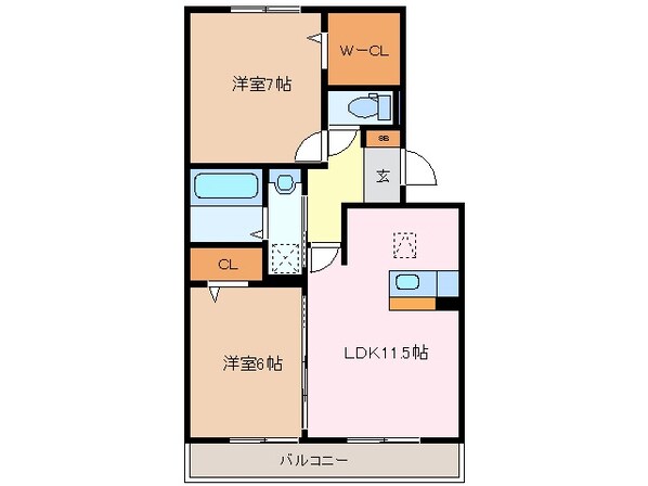 伊勢川島駅 徒歩12分 2階の物件間取画像